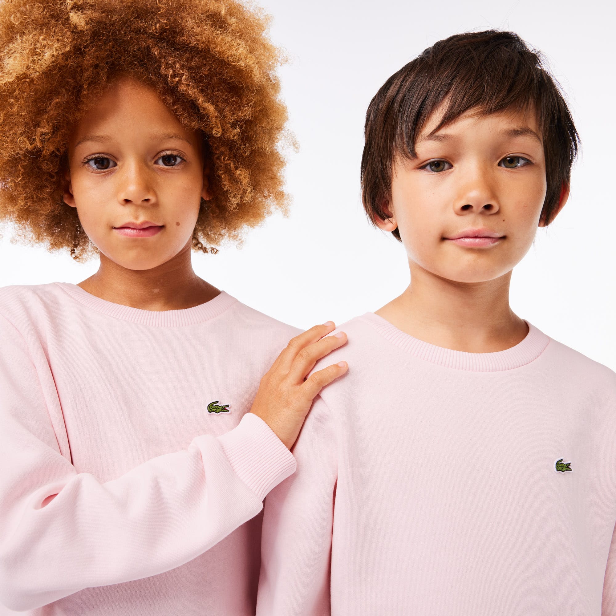 Sweatshirt enfant Lacoste en molleton de coton biologique Pullovers & Sweatshirts - Rose - Lacoste - Enfant