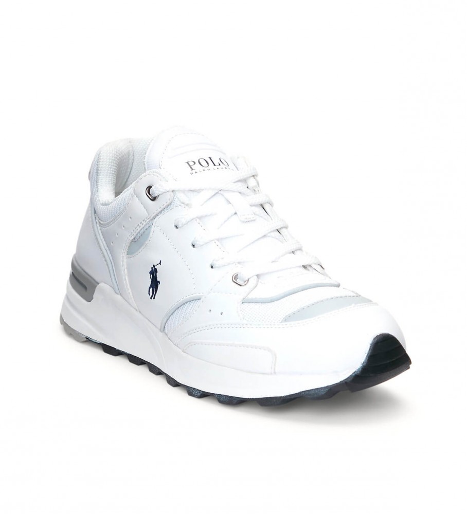 Tênis Ralph Lauren Trackster 200 em couro branco