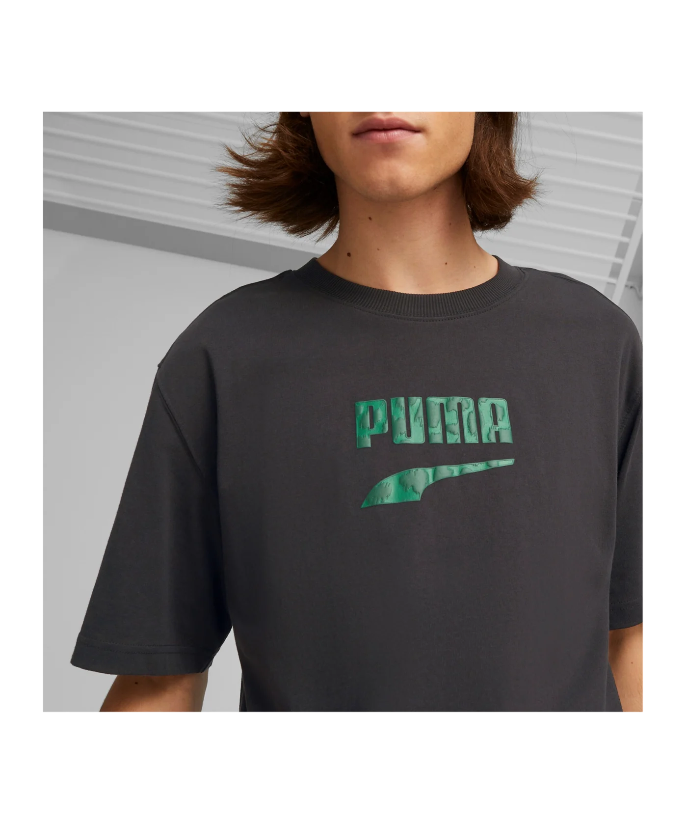 PUMA DOWNTOWN Logo Graphic T-Shirt Schwarz F01