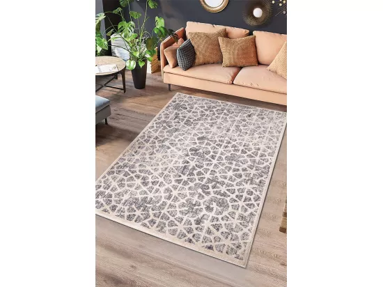 Tapis intérieur - géométrique - beige - 160 x 230 cm - PAULA