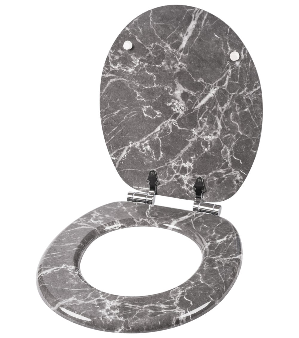 Toiletzitting met softclose-mechanisme, marmergrijs