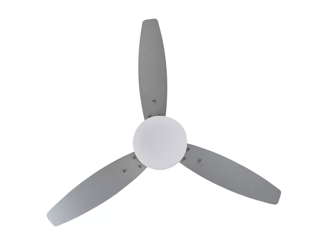 Ventilateur de plafond avec lampe MLAVA Avec télécommande Argenté