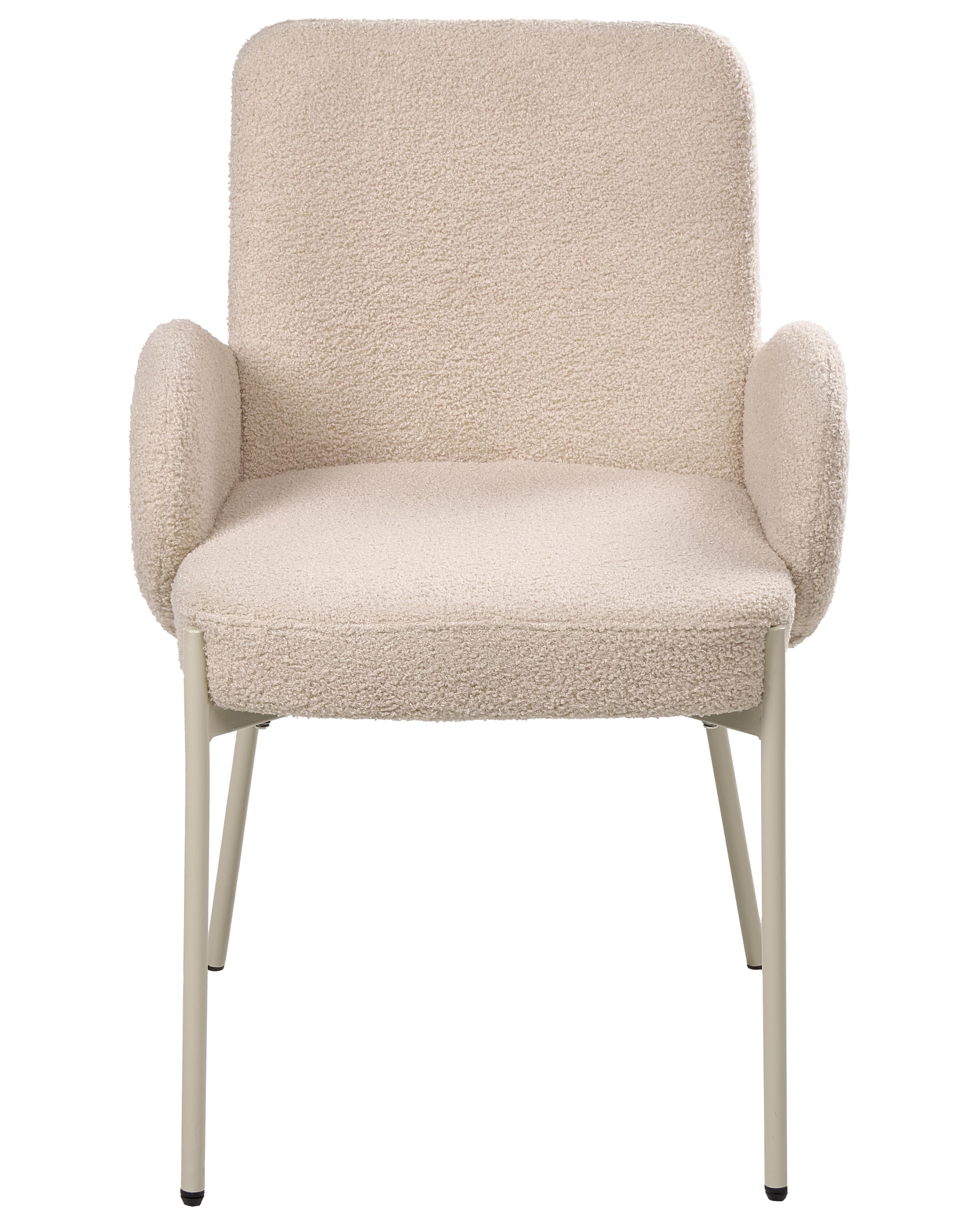 Eetkamerstoel MAGEE Bouclé Lichtbeige
