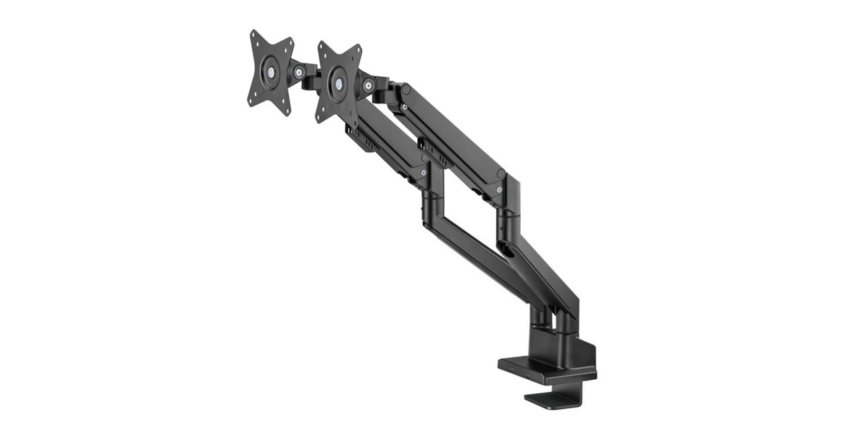 goobayDual Monitor Mount, 17 tot 32 inch monitorarm  (Zwart)