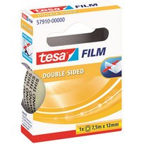 Film Ruban adhésif double face transparent - Largeur 12 mm x longueur 7,5m