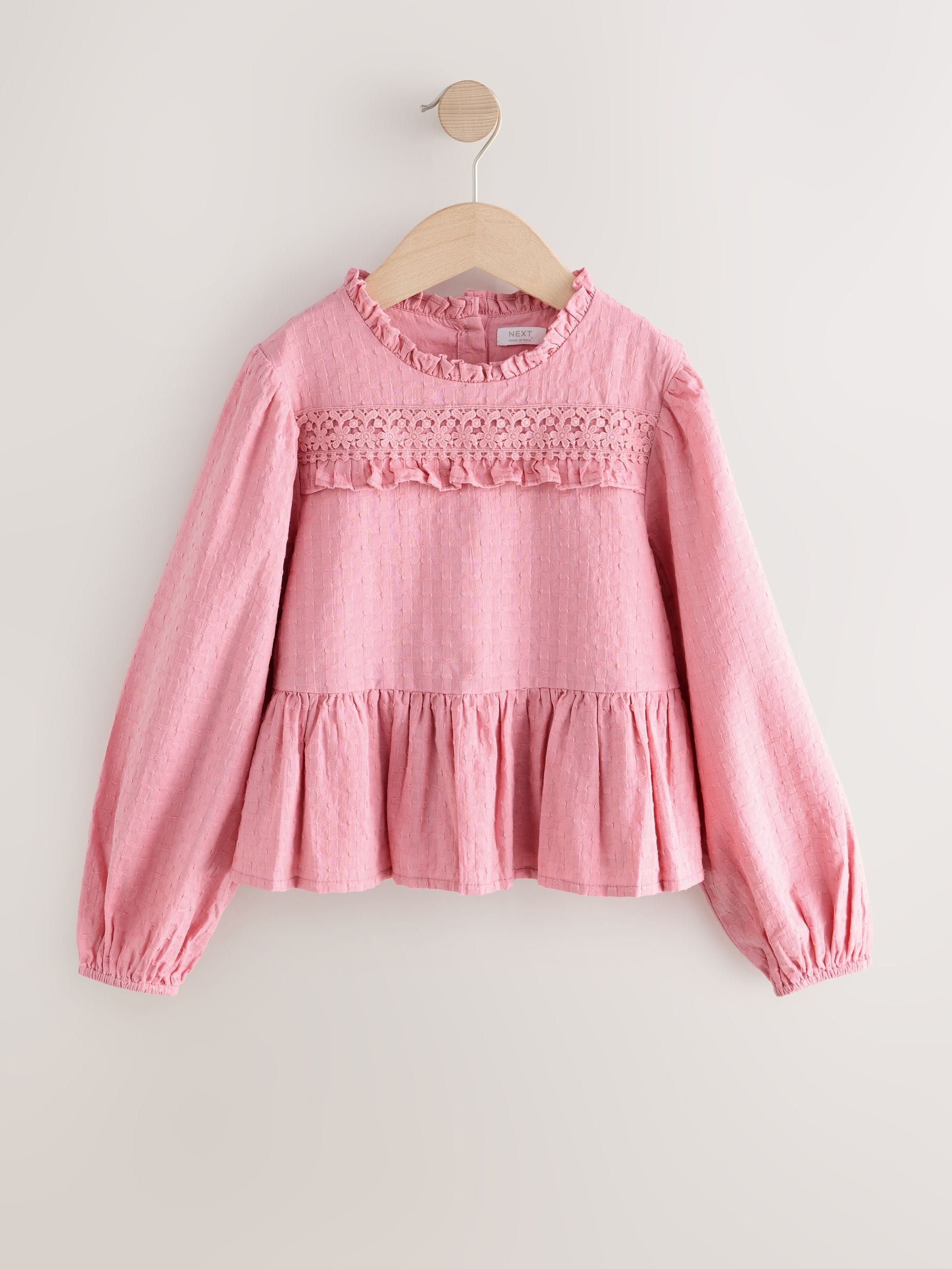 Roze - Long Sleeve Ruffle Blouse (3-16yrs)