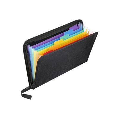 Viquel Rainbow Class - Trieur à soufflet 6 positions - A4 - noir opaque
