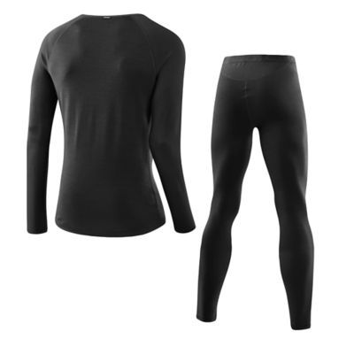 LöfflerSET LONG TRANSTEX MERINO - schwarz