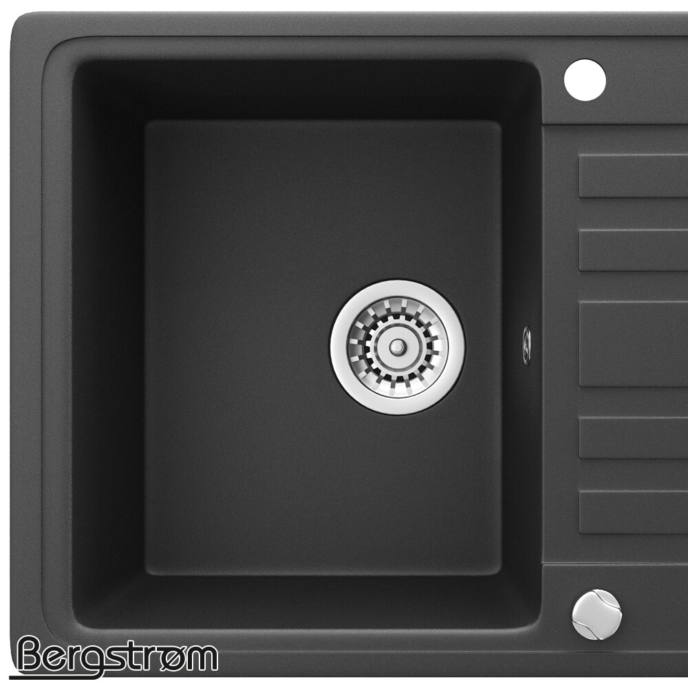 Spüle Küchenspüle Einbauspüle Spülbecken+Drehexcenter+Siphon Schwarz