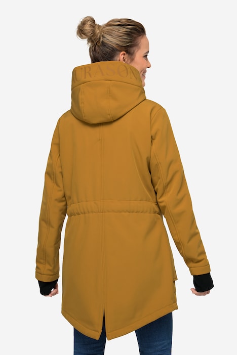 Softshell-Jacke, Fleece-Innenseite, Kapuze mit Teddyfutter