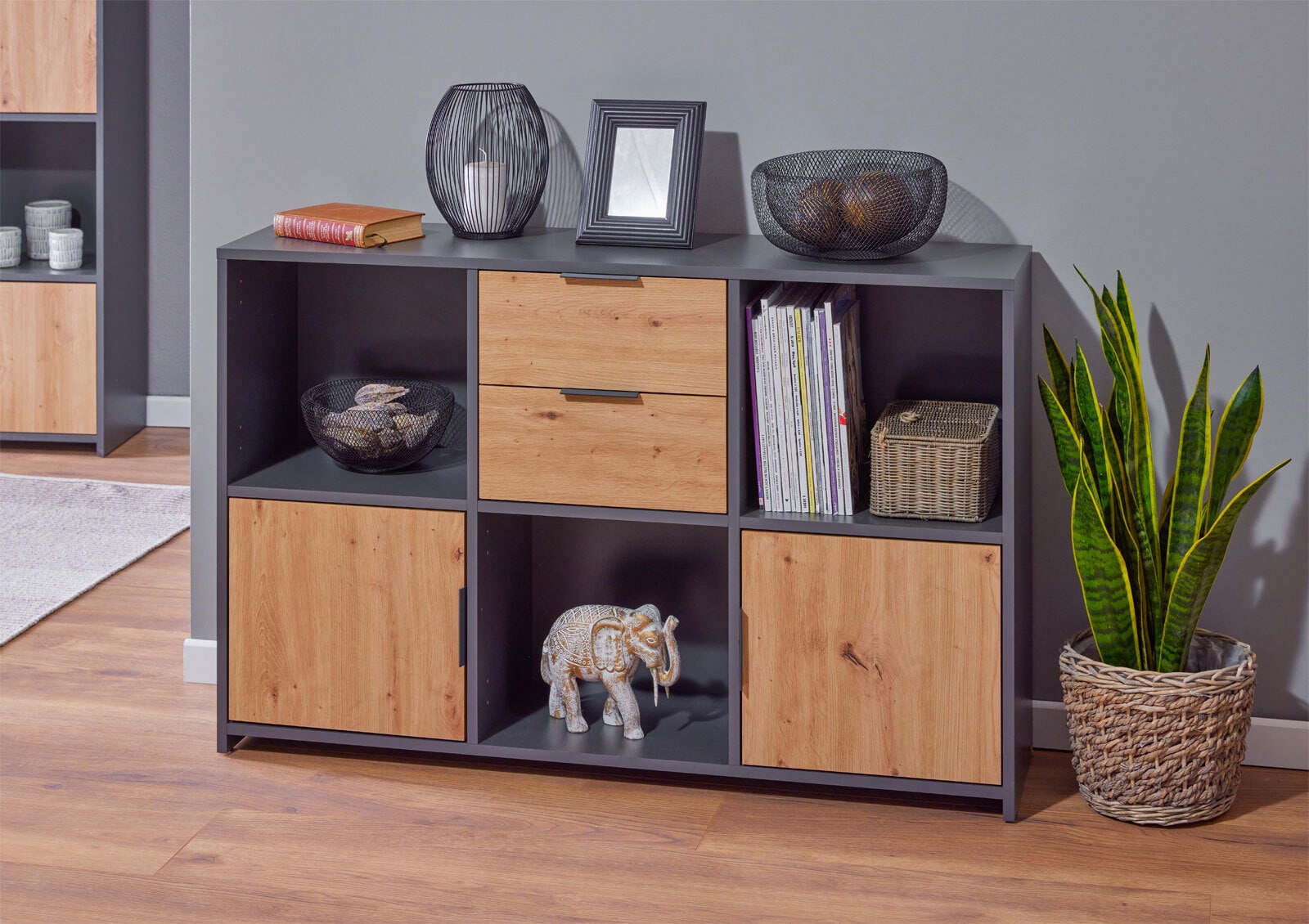 Kommode TRISTANanthrazit/braun