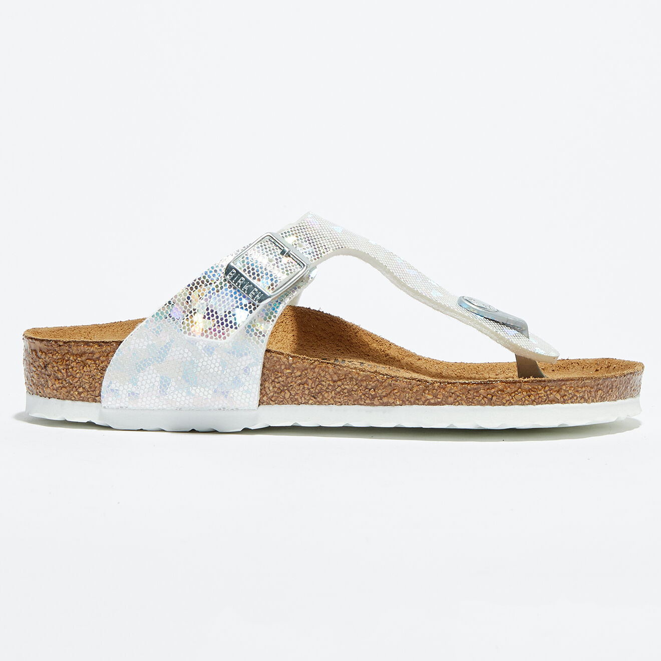 Birkenstock Mules Gizeh argenté/multicolore