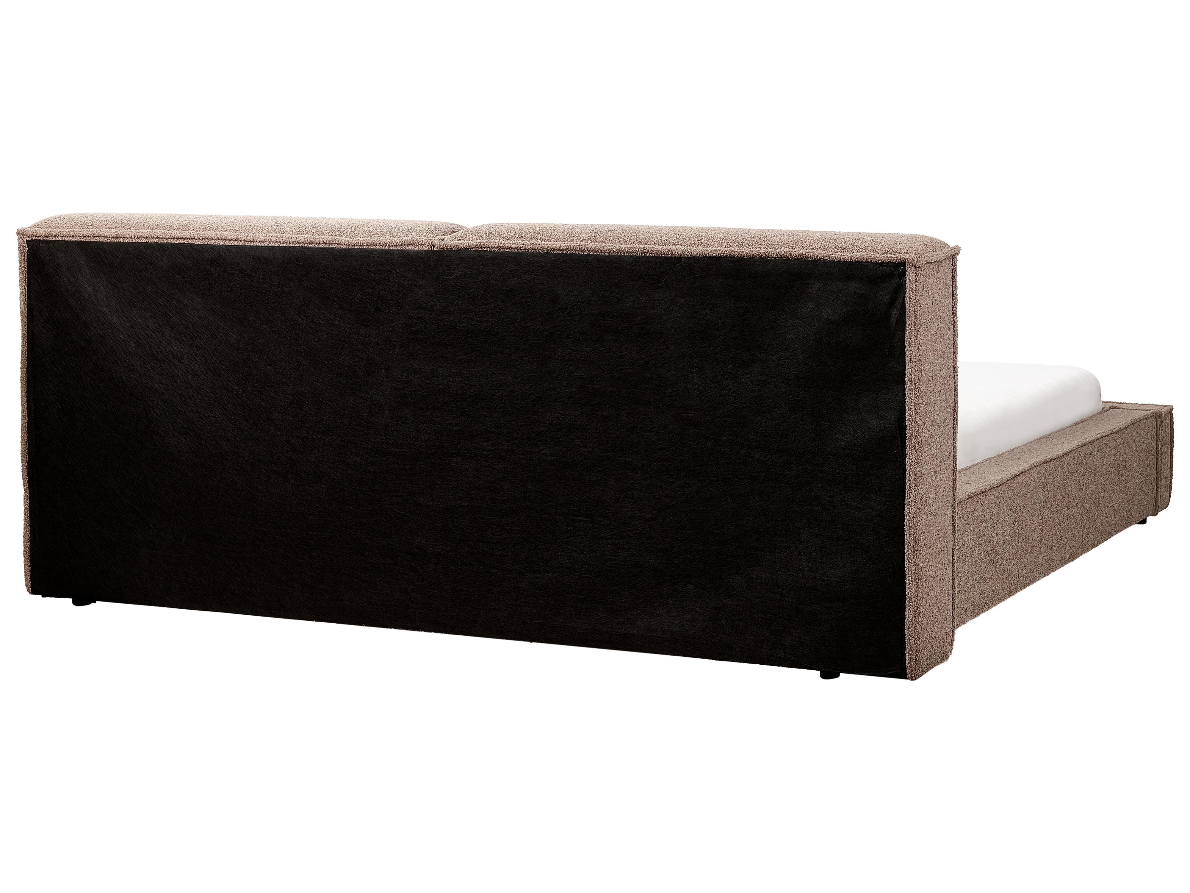 Waterbed Bouclé LINARDS 180 x 200 cm Bruin