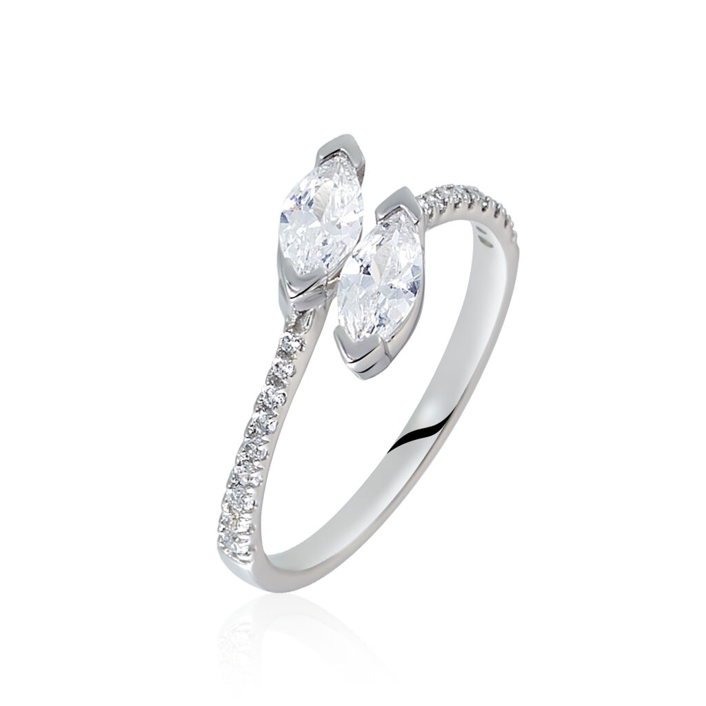 Bague Nevarte Argent Blanc Oxyde De Zirconium