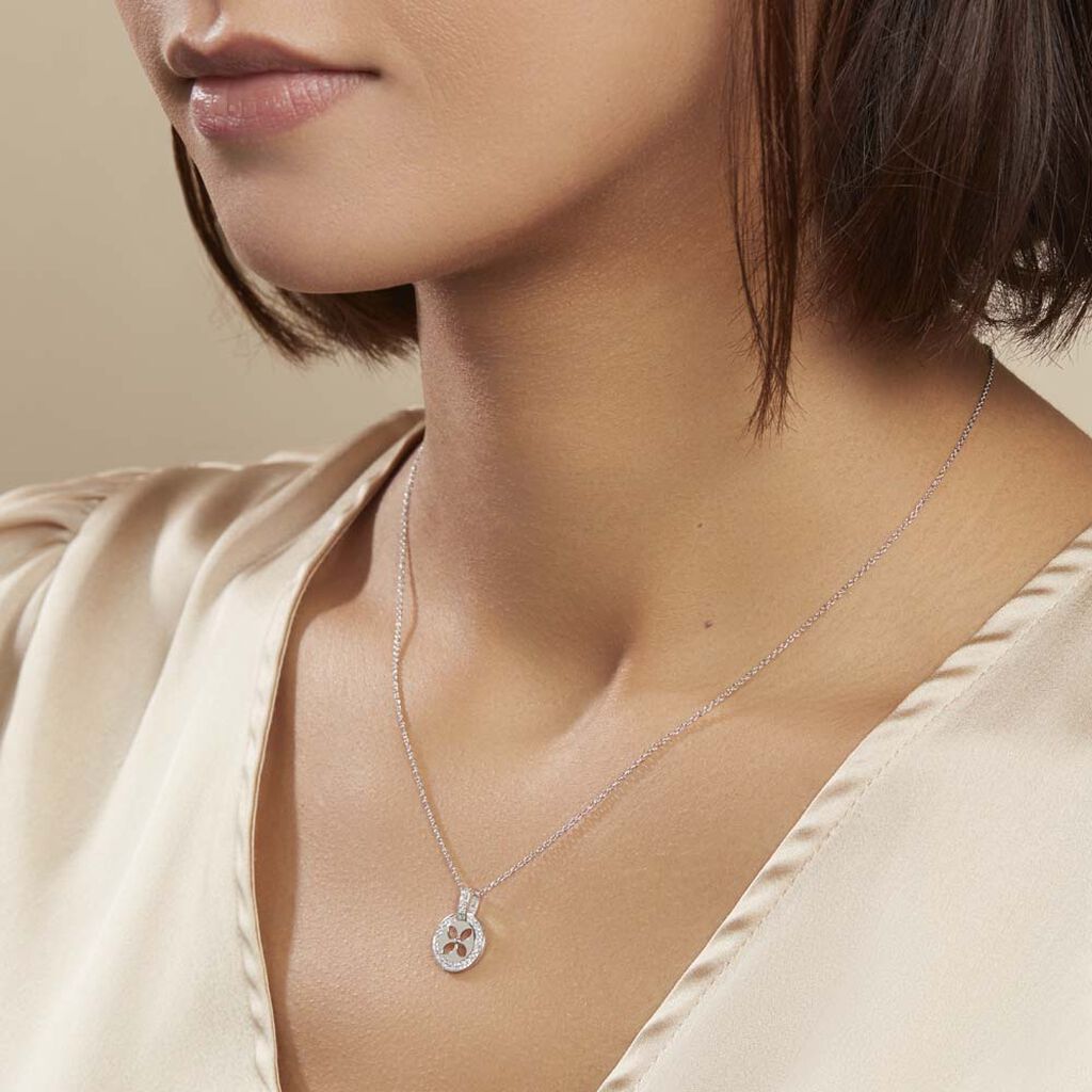 Collier Ema Argent Blanc Oxyde De Zirconium