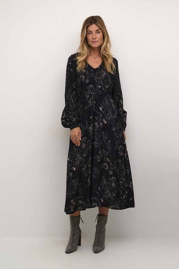 Cream CRLova Dress Black and white abstract flowe
