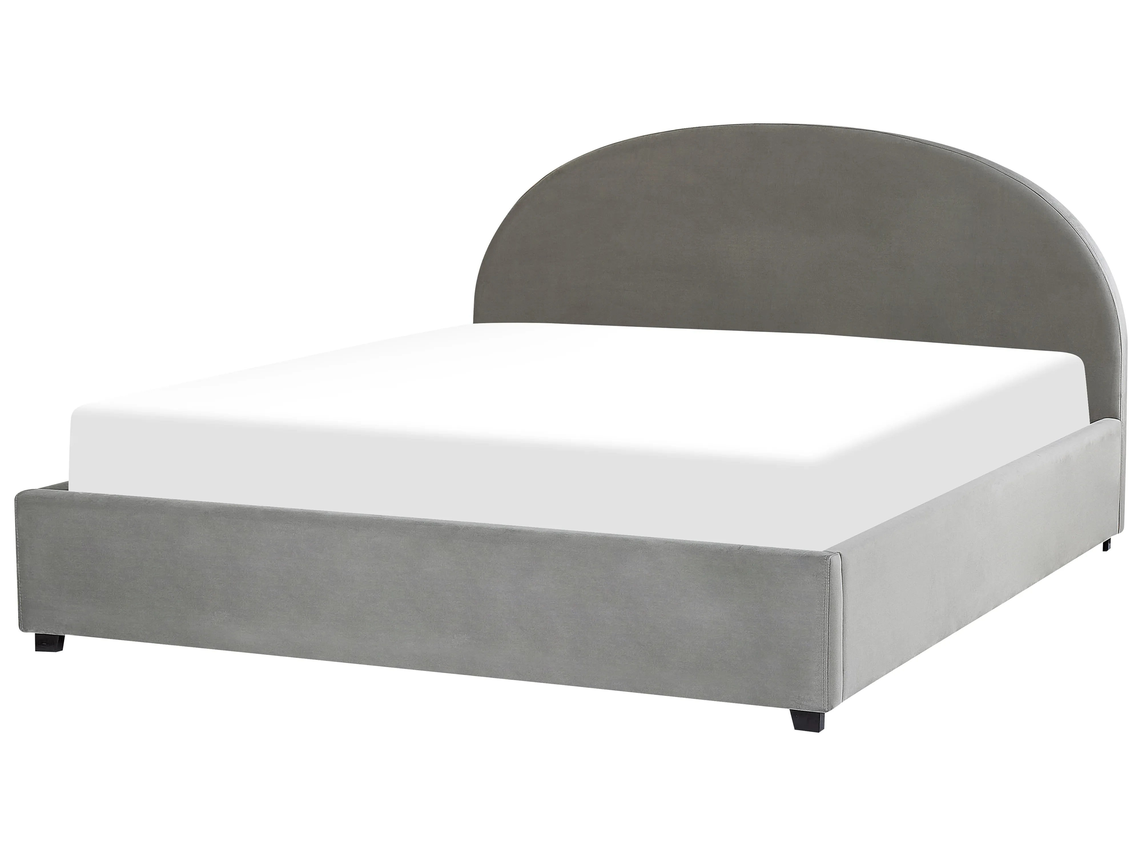 Bed met opbergruimte Fluweel VAUCLUSE 180 x 200 cm Lichtgrijs