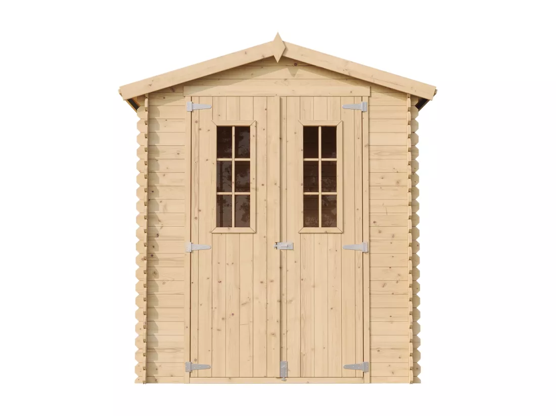 Abri de jardin en bois - I196xL136xH218 cm/ 1.98 m2- TIMBELA M367C