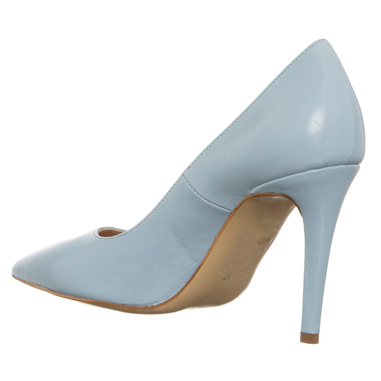 Loretta Pettinari Escarpins en Cuir Nappa bleu ciel - Talon 9.5 cm