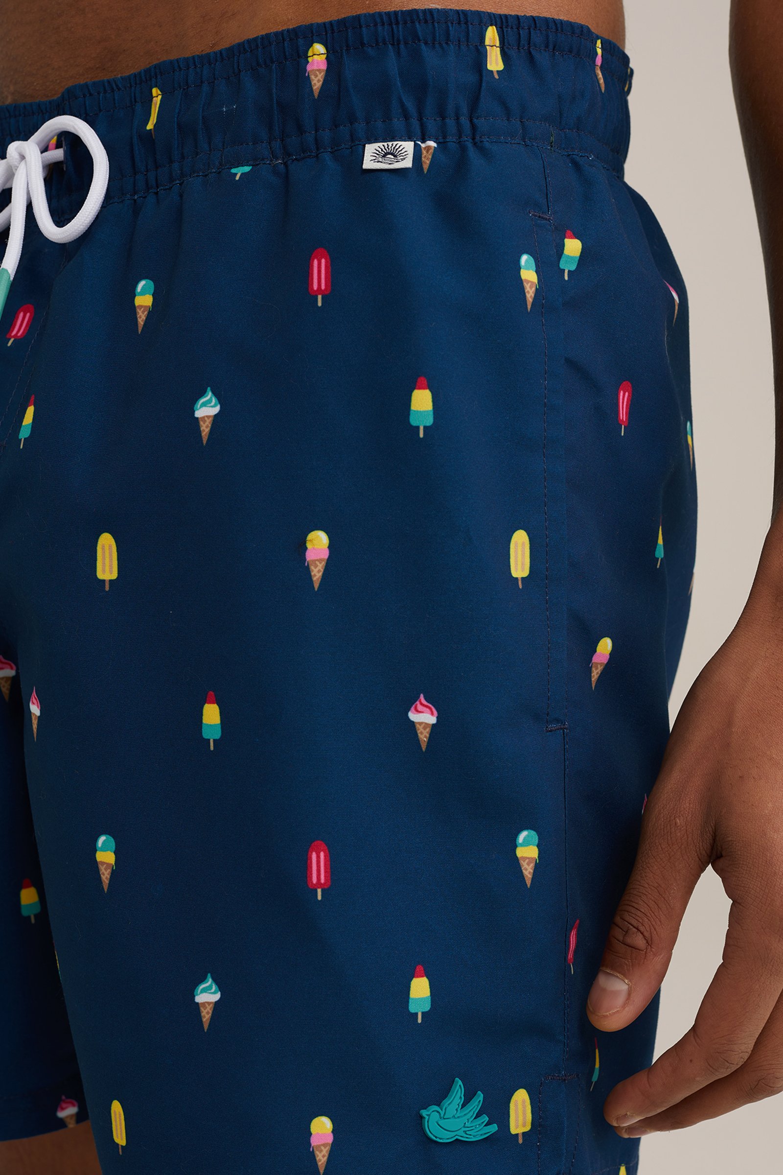 zwemshort met dessin WE Fashion Donkerblauw