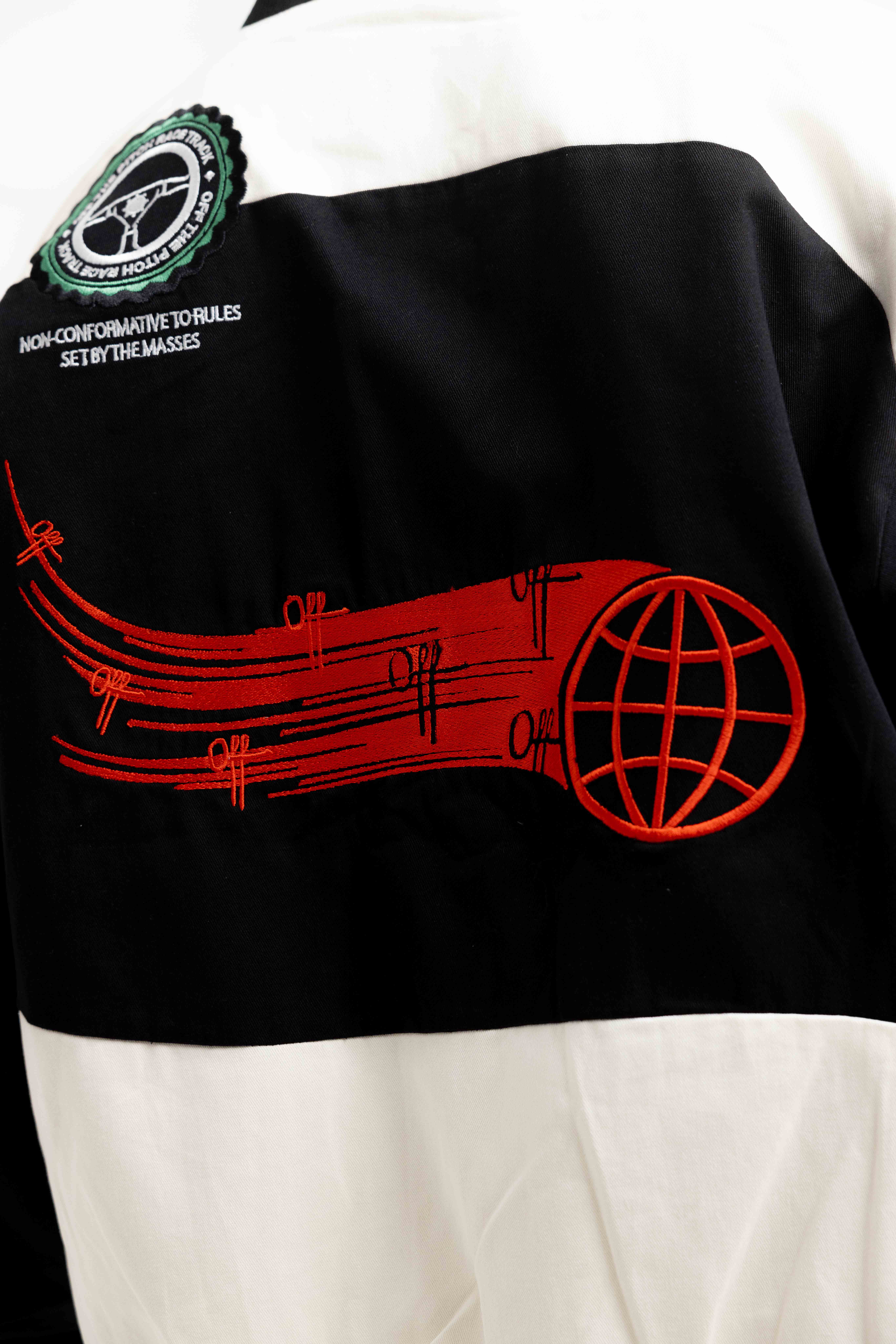 Off The Pitch Racer Varsity Jack Heren Zwart