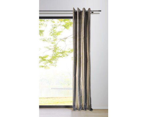 Sjaal met oogjes stippen taupe 135x245 cm