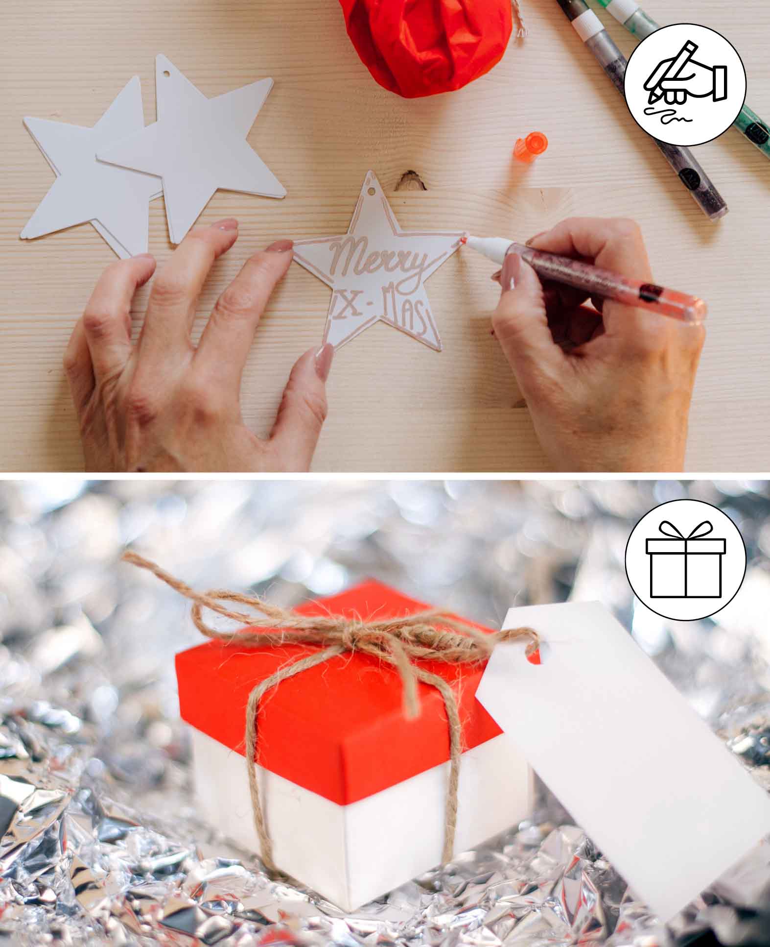(24er Set) Geschenkanhänger DIY Geschenk Etiketten mit Schnur - Pastell