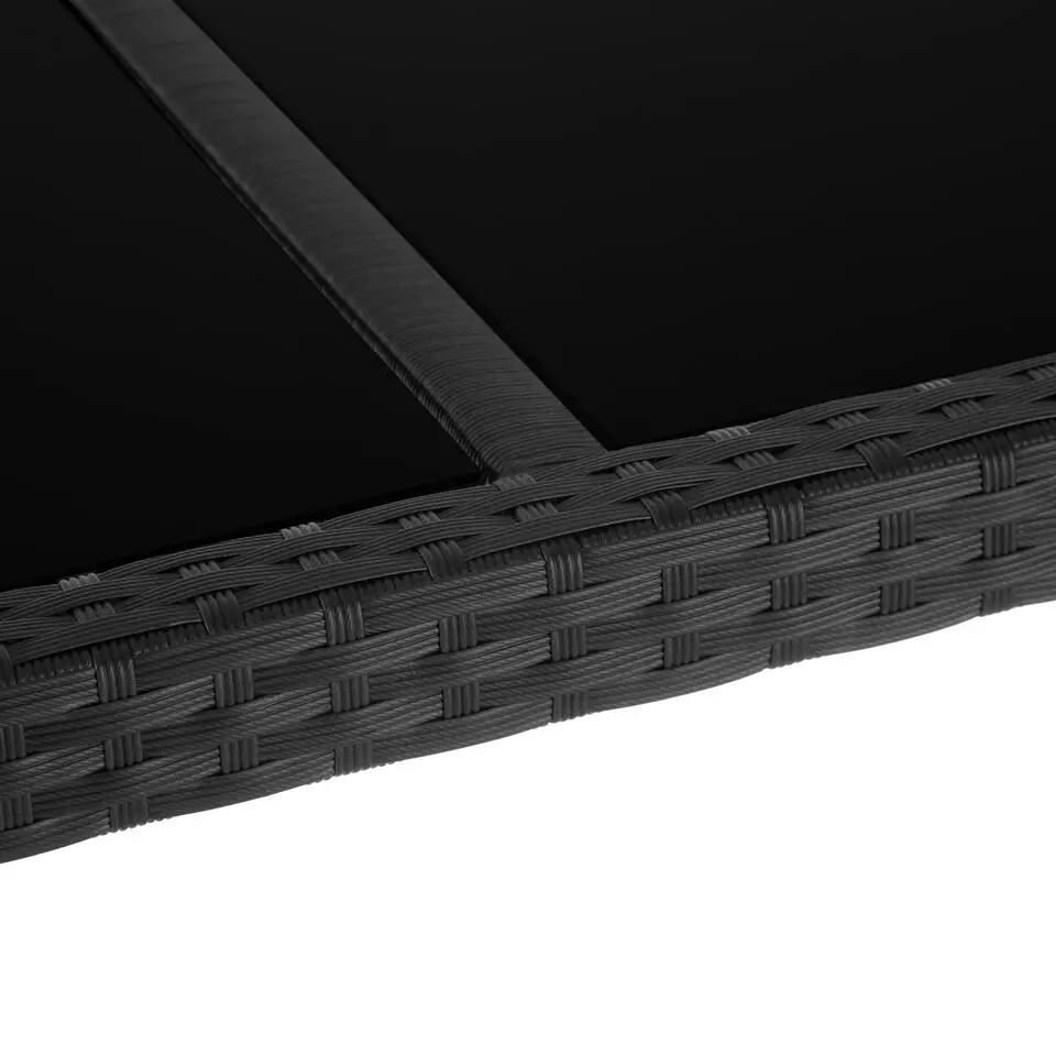 tectake - tuinset Porto 6   1 - wicker - zwart / grijs