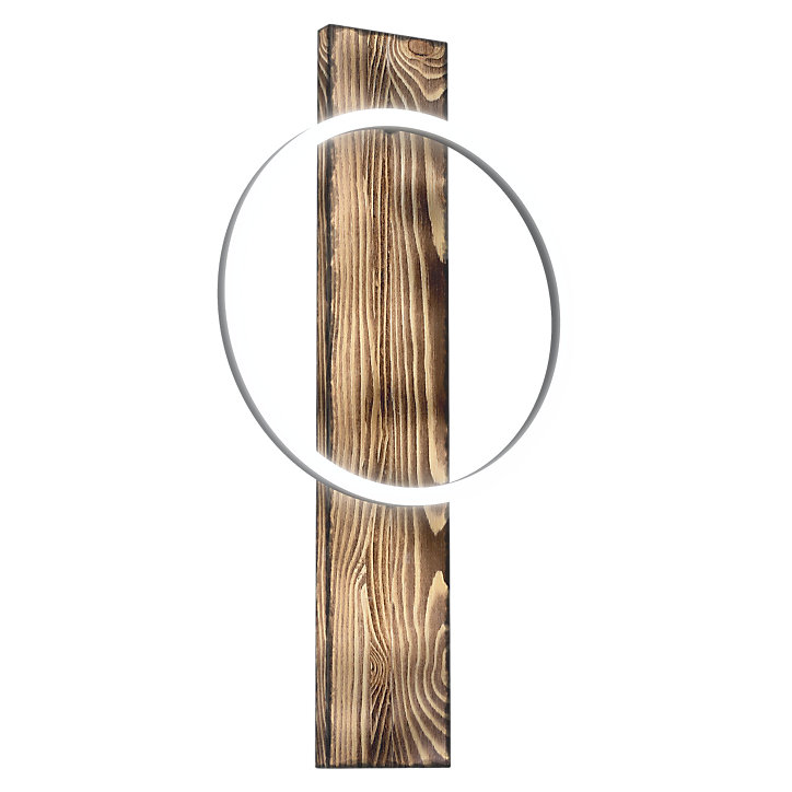 Applique murale LED Boyal bois flammé IP20 109W 1700lm 56 x 30 cm bois Eglo