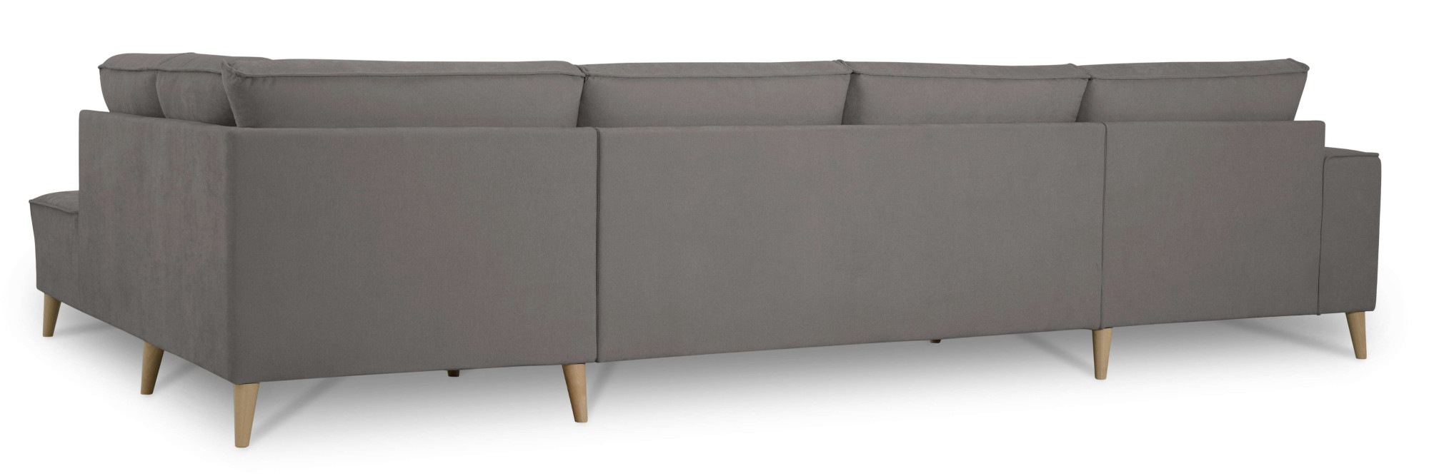 GOODproduct Wohnlandschaft »Oland Skandi, weicher Chenille-Stoff« U-Form, 345 cm, Wellenunterfederung, Skandi-Design, Massivholzfüsse