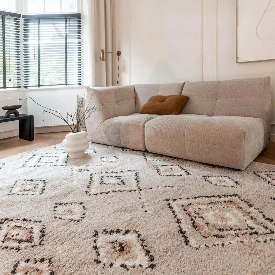 Interieur05 Berber Vloerkleed Ikat grijs/beige - 150 x 80 cm