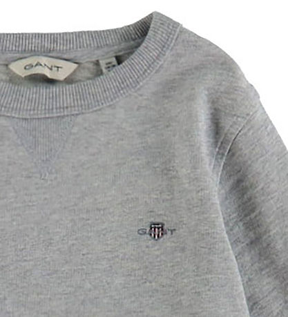 GANT Sweatshirt - Shield - Grau Meliert