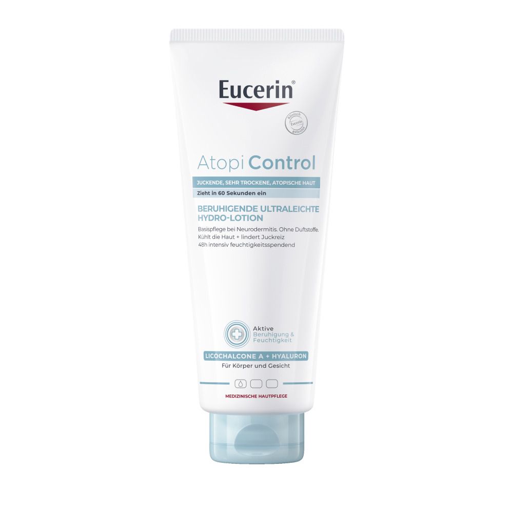 Eucerin® AtopiControl Beruhigende Ultraleichte Hydro-Lotion - Jetzt 3€ sparen mit Code 