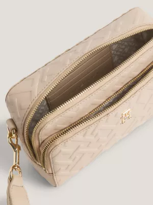Bolsa transversal icônica para câmera com monograma TH em relevo