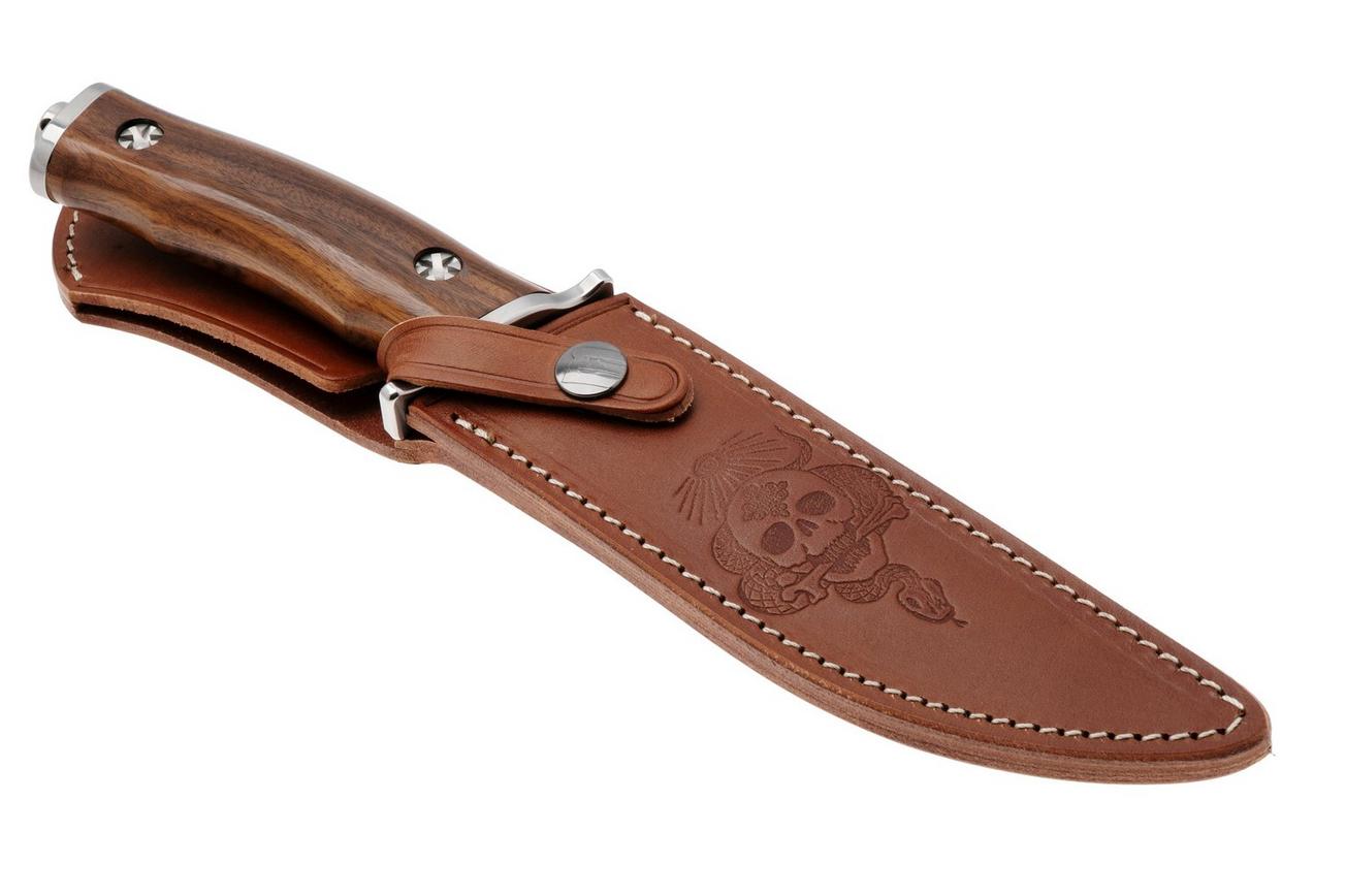 Maserin 987 Siberian Knife, Pao Santos, vaststaand jachtmes, Nicolai Lilin design