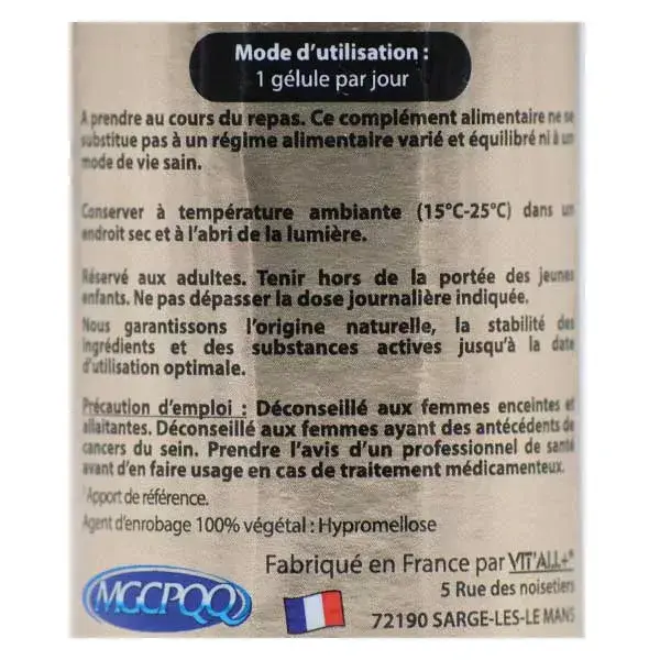 Vit'all+ Complexo da Longevidade 30 cápsulas vegetais