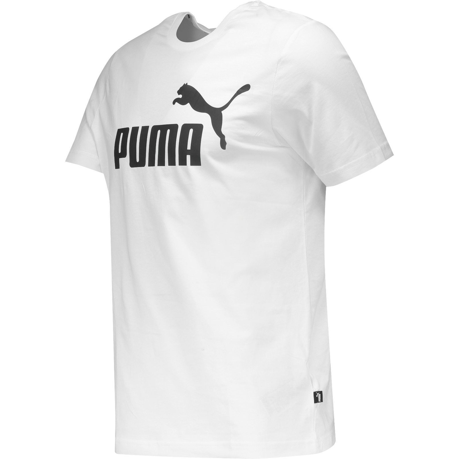 Puma Herren-T-Shirt Ess Logo M, weiss
