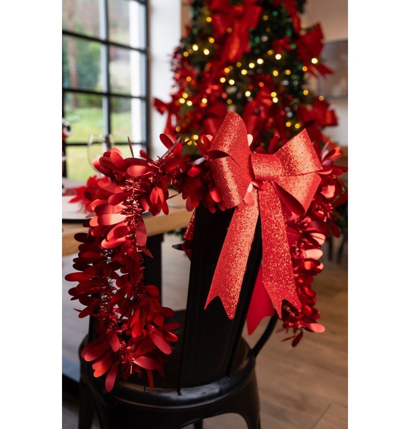 Rood Strik Glitters 39cm