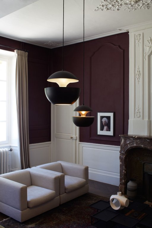 DCW éditions Here Comes The Sun hanglamp Ø35 zwart met koper