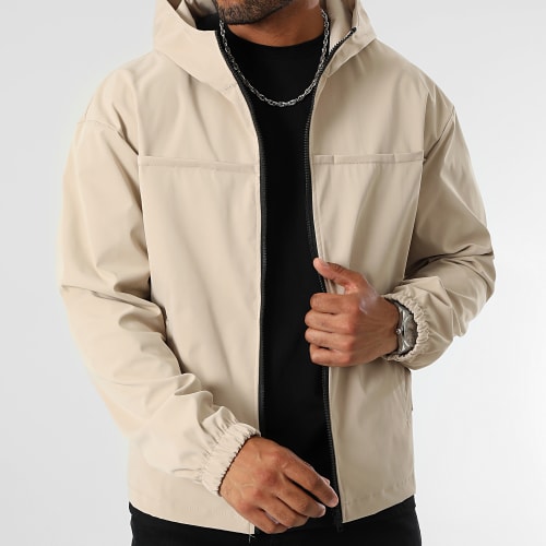 Veste Zippée A Capuche 0137 Beige Clair