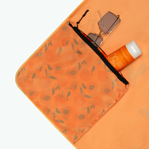 Ty Bihan - Serviette microfibre rectangulaire orange