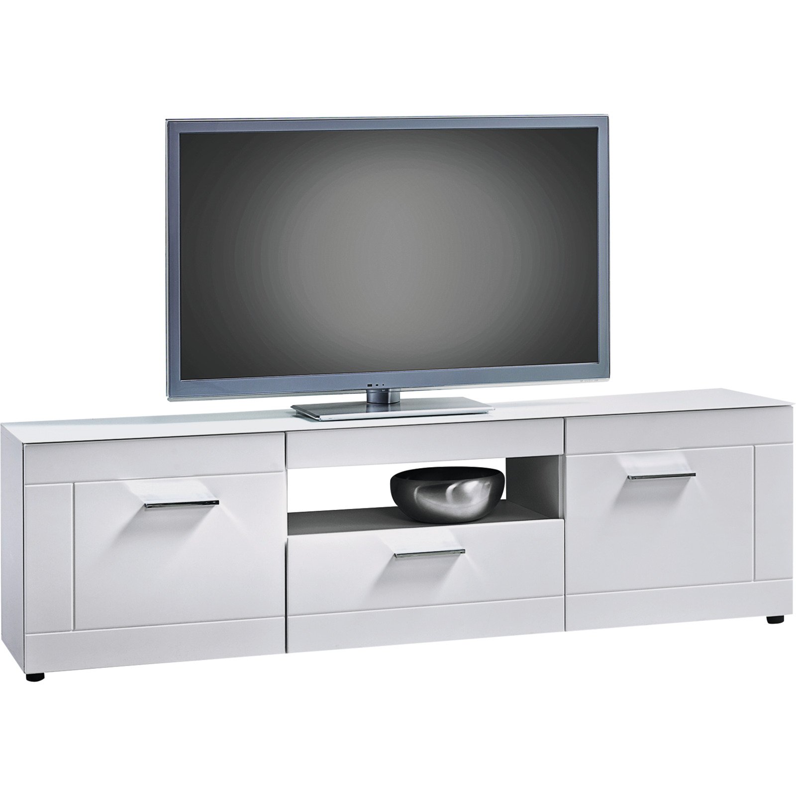 TV-Möbel Atlantis MDF Hochglanz weiss 167 x 49 x 40 cm