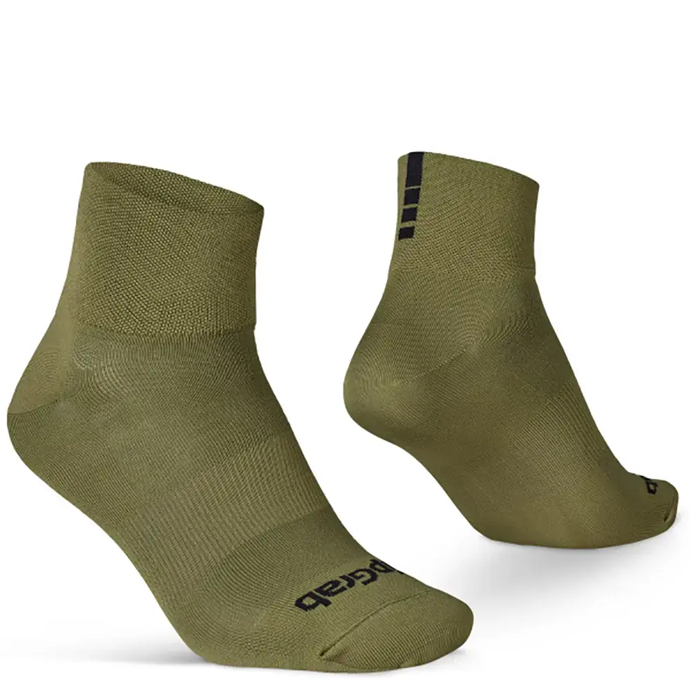 GripGrab Lightweight SL Summer Korte Fietssokken Olijfgroen