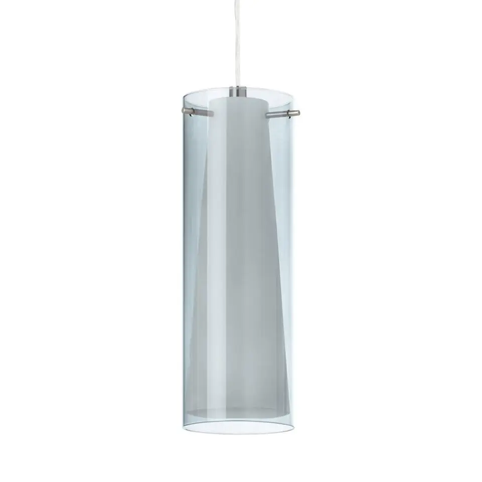 EGLOPintoNeroHanglamp-Nikkel-Mat-Zwart-Transparent,Wit