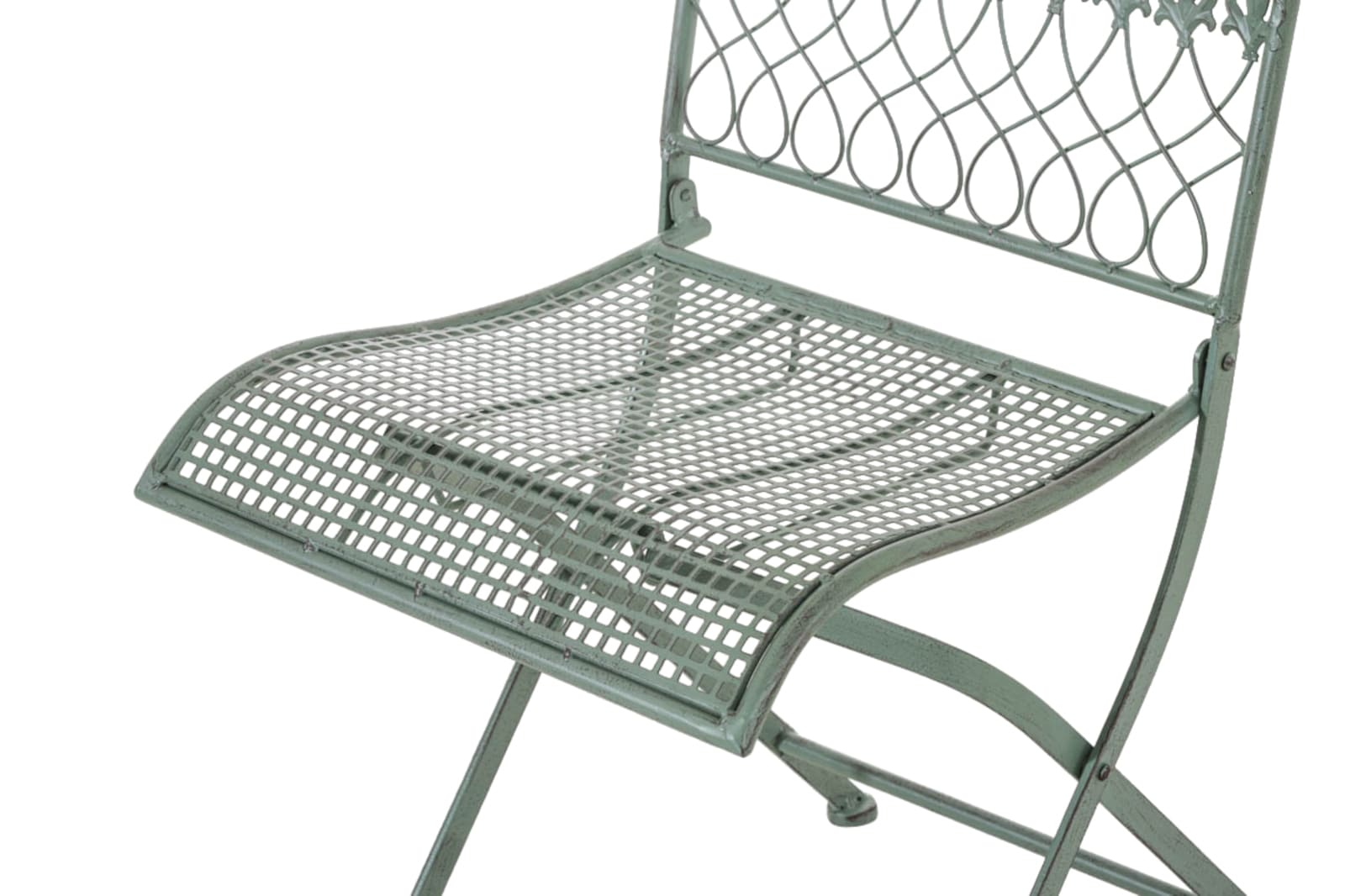 CLP 2er Set Eisen-Gartenstühle Kiran I Klappstühle mit edlen Verzierungen