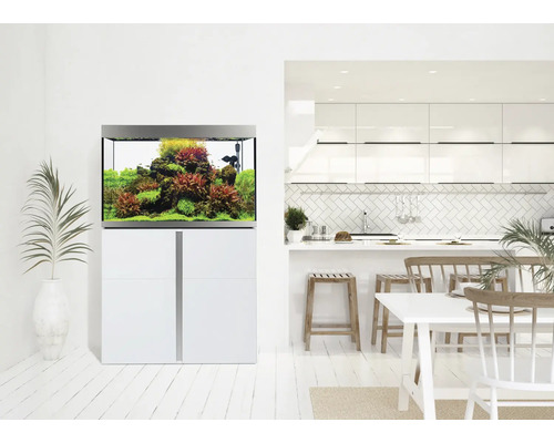 Aquariumcombinatie Fluval Siena 272 met LED-verlichting, verwarming, buitenfilter en kast, 272 l, wit, 90 x 55 x 128 cm