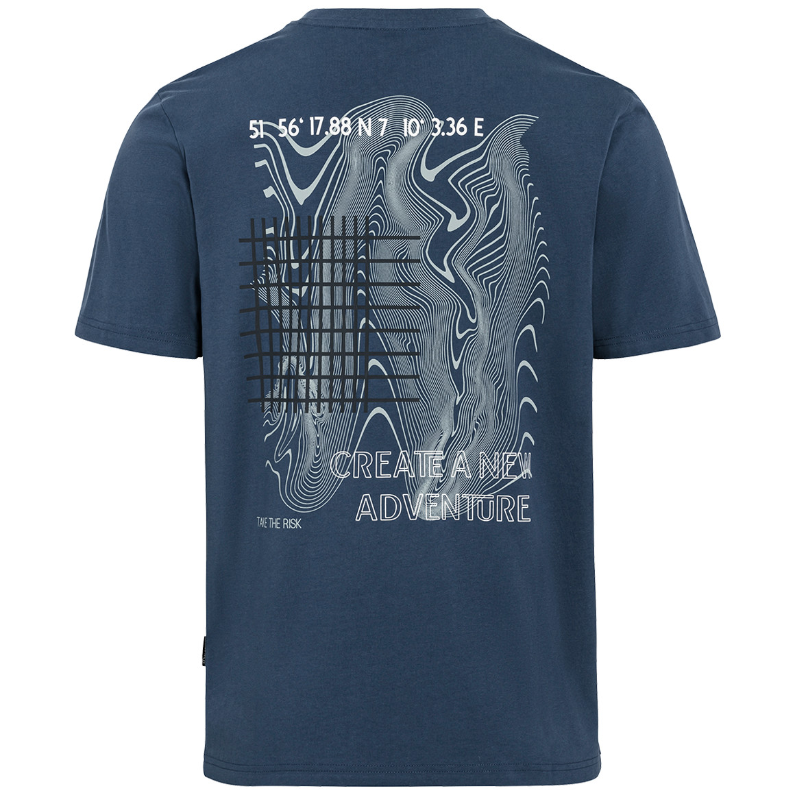 VanVaan Denim Herren T-Shirt mit Rücken-Print dunkelblau