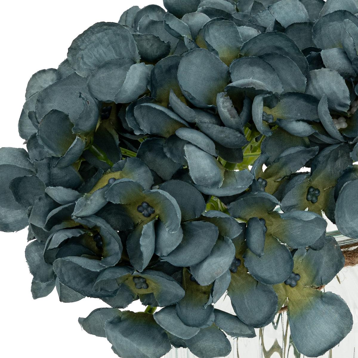 COMPOSITION HORTENSIAS DEAN VASE VERRE H.22CM