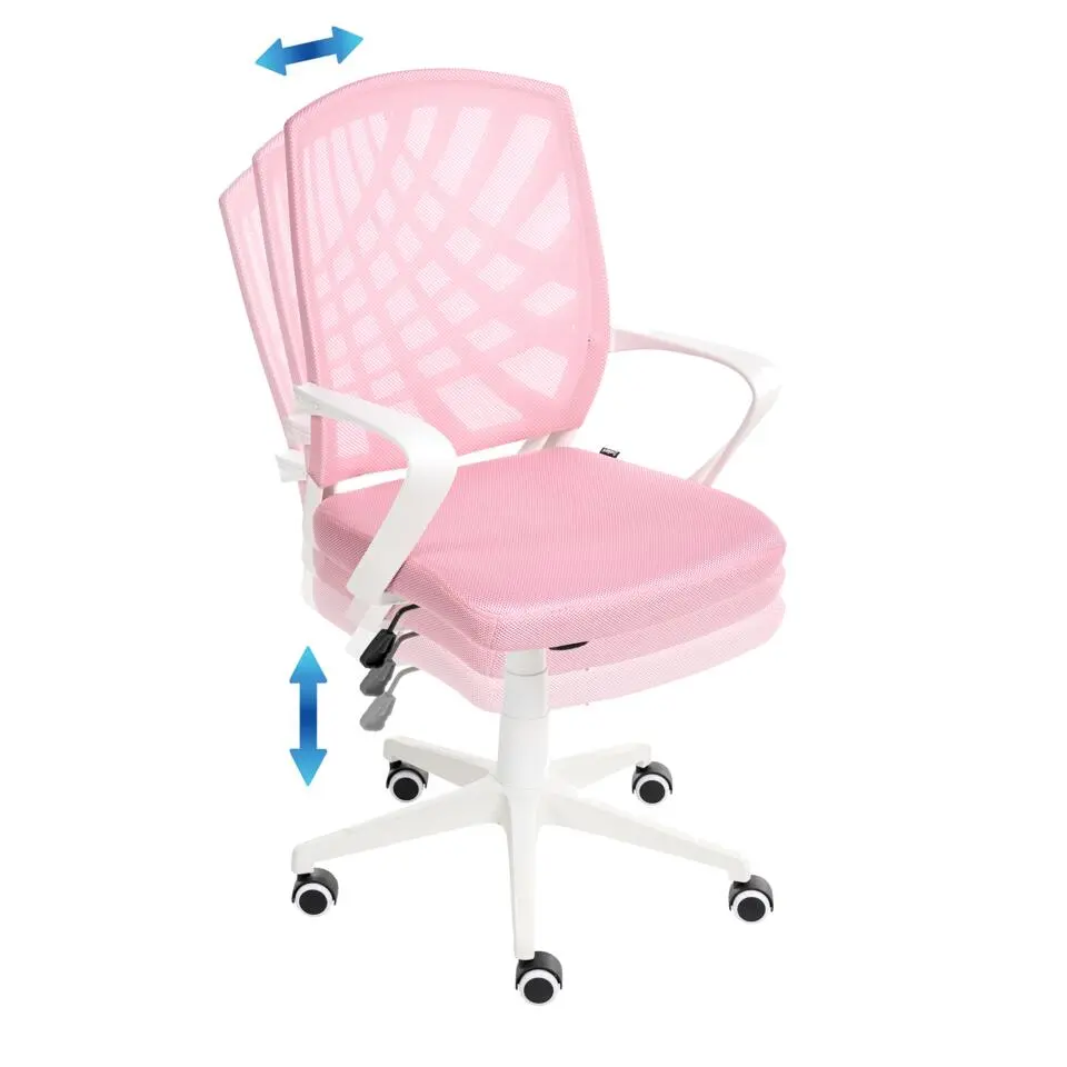 BONNY - Bureaustoel - Roze - Polyester