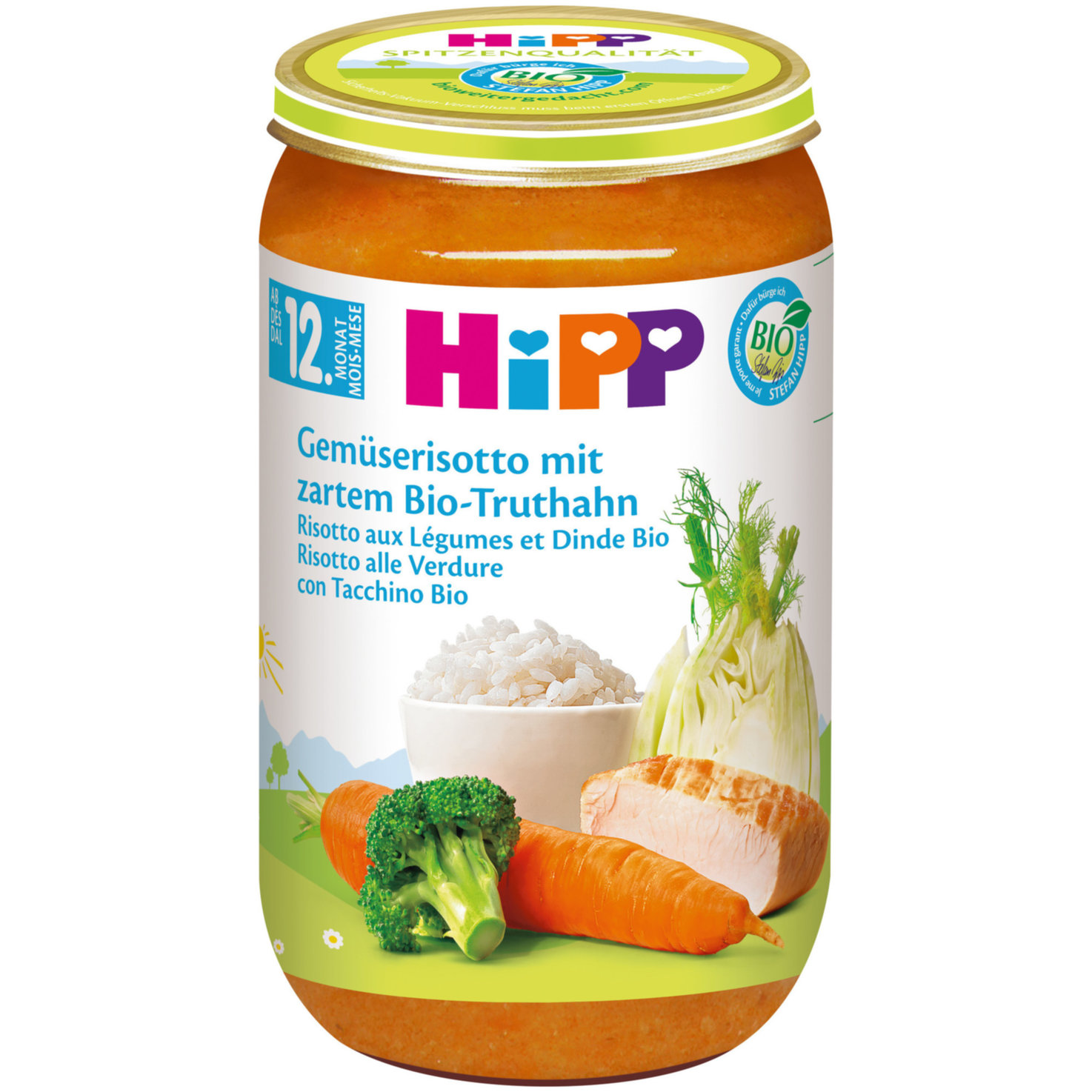 Hipp Bio Brei Gemüserisotto & Truthahn 12+ Monate